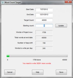 Create and keep track of your writing goals and daily word count.
